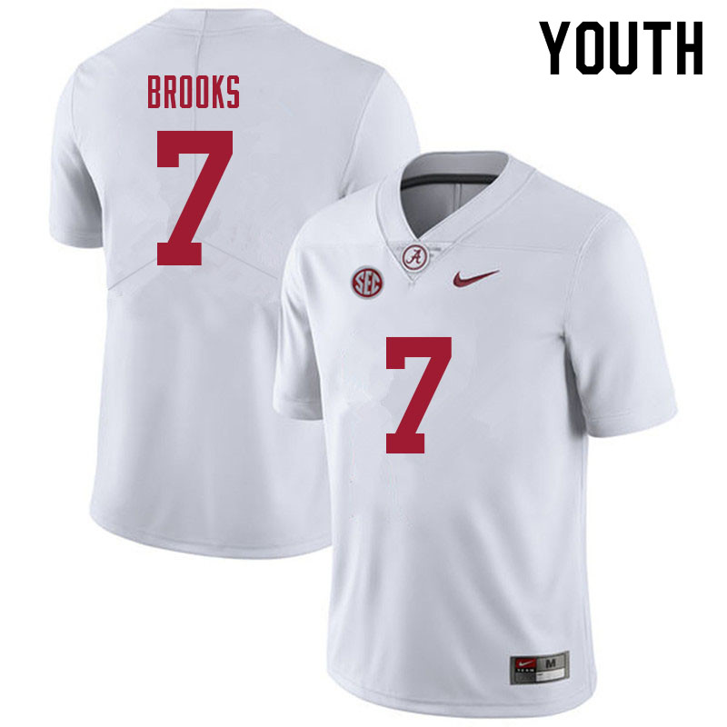 Youth #7 Ja'Corey Brooks Alabama Crimson Tide College Football Jerseys Sale-Black